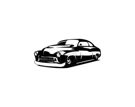 Téléchargez les illustrations : 1949 coupé au mercure voiture isolée sur un fond blanc avec une vue imprenable sur le ciel couchant. meilleur pour les logos, badges, emblèmes, icônes, disponibles en eps 10. - en licence libre de droit