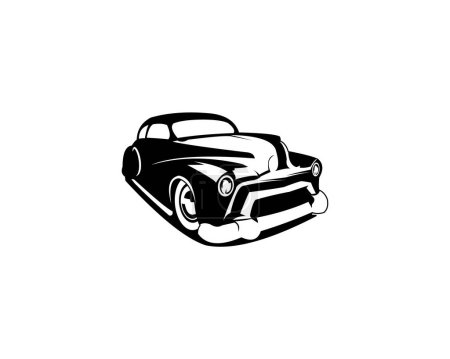 Téléchargez les illustrations : Silhouette de 1949 coupé au mercure voiture. isolé sur fond blanc vue latérale. Idéal pour les logos, badges, emblèmes, icônes, disponibles en 10 eps. - en licence libre de droit