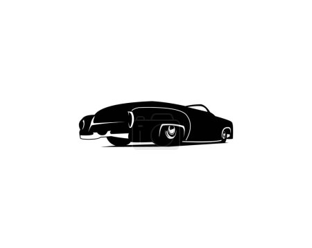 Téléchargez les illustrations : Vecteur de voiture coupé au mercure vintage 1949. vue isolée de fond blanc de côté. Meilleur pour logo, badge, emblème, icône, design autocollant. - en licence libre de droit