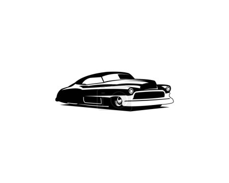Téléchargez les illustrations : 1949 mercure coupe voiture vecteur logo design. isolé sur fond blanc vu de côté. meilleur pour logo, badge, emblème, icône, design autocollant. - en licence libre de droit