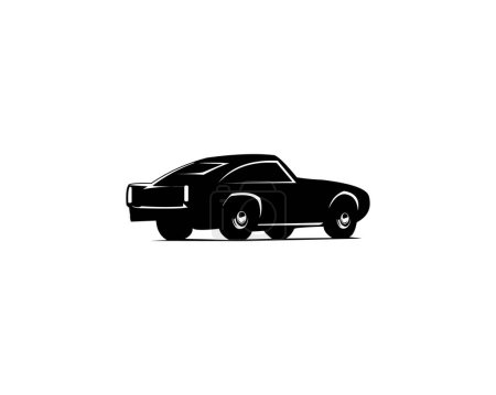 Ilustración de 1964 Aston Martin dbs. coche vintage rodeado de fondo blanco. mejor para logotipos, insignias, emblemas, iconos. - Imagen libre de derechos
