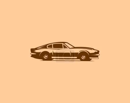 1964Aston Martin. silueta vectorial aislado fondo blanco que se muestra desde el lado. Mejor para logotipos, insignias, emblemas, conceptos y la industria del automóvil.