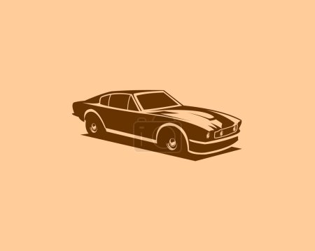 Illustration for Old 1964 Aston Martin logo. premium worn vector design. best for logo, badge, emblem, icon, sticker design. - Royalty Free Image