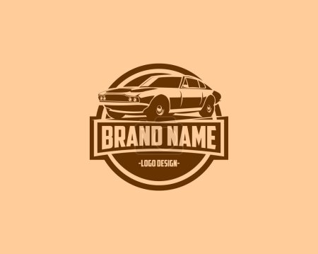 Aston Martin Car silhouette vector design. best for logos, badges, emblems. isolated with a super old worn out vintage car. Antique cars available in eps 10