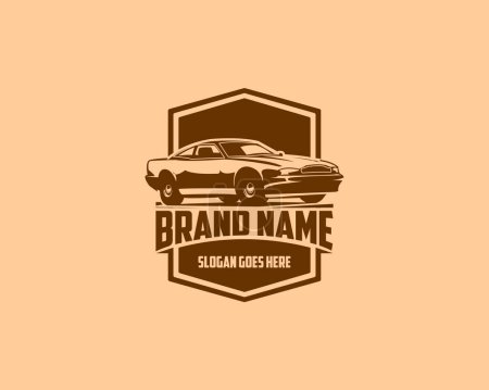 vintage aston martin v8 coupe. isolated with stylish side view. Premium vector design for logo, badge, emblem, icon, design sticker. available in eps 10