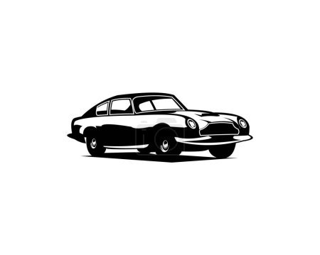 Téléchargez les illustrations : 1964 Aston Martin voiture silhouette logo concept emblème isolé - en licence libre de droit