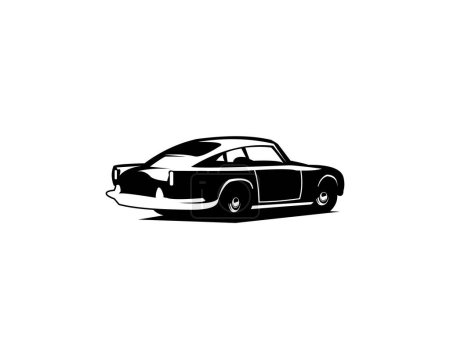Téléchargez les illustrations : 1994 aston martin virage logo isolé fond blanc montré sur le côté. meilleur pour badge, emblème, icône, conception d'autocollants. disponible en eps 10 - en licence libre de droit