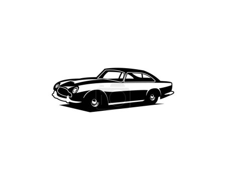 Ilustración de 1994 Aston Martin Virage diseño de vectores premium de coches. aislado en vista lateral de fondo blanco. Ideal para logotipos, insignias, emblemas, iconos, industria del automóvil y disponible en eps 10. - Imagen libre de derechos