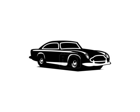 Ilustración de 1964 aston martin db5 logo del vector del coche. mejor para insignias, emblemas, aislados sobre fondo blanco - Imagen libre de derechos