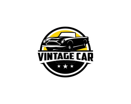 Vintage 1966 aston martin shors chasis volante coche vector diseño. vista de fondo blanco aislado desde el lado. Mejor para el logotipo, insignia, emblema, icono, diseño de la etiqueta engomada.