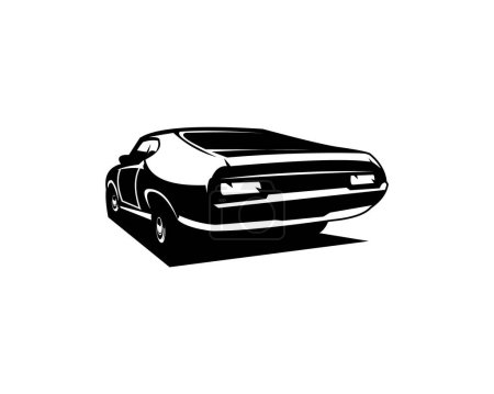 Illustration for 1973 xb GT Ford falcon logo isolated on white background rear view. best for badges, emblems, icons. vector illustration available in eps 10. - Royalty Free Image