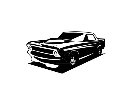 Téléchargez les illustrations : 1973 xb GT Faucon Ford. vecteur isolé. Idéal pour les badges, les emblèmes, les icônes, les dessins d'autocollants, l'industrie du transport automobile. disponible ep 10. - en licence libre de droit