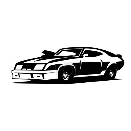 1973 xb GT Ford Falcon Logo isoliert auf weißem Hintergrund von der Seite gesehen. am besten für Abzeichen, Embleme, Konzepte und die Automobilindustrie. verfügbar in Folge 10.