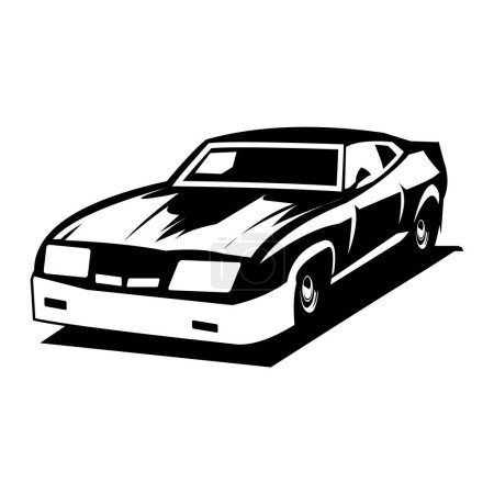 1973 xb GT Ford Falcon car logo isoliert auf weißem Hintergrund Seitenansicht. am besten für die Automobilindustrie. Vektor-Abbildung in Folge 10 verfügbar.