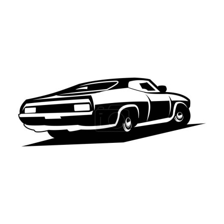 Vektor 1973 Ford isoliert auf weißem Hintergrund beste Seitenansicht für Logo, Abzeichen, Emblem, Symbol in 10 Folgen.