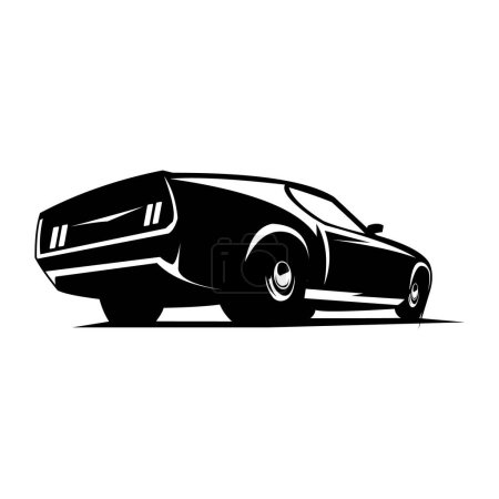 vector illustration of 1973 American Ford car logo isolated