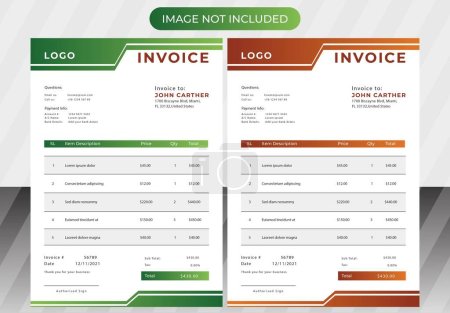 Téléchargez les illustrations : Modern Business Invoice Business Design - en licence libre de droit