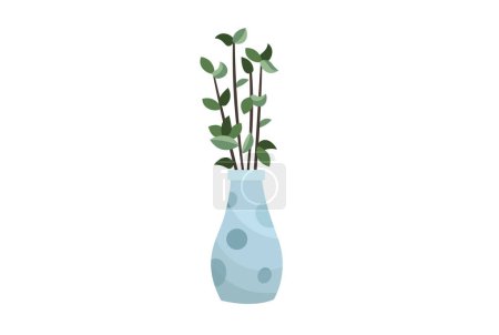 Téléchargez les illustrations : Illustration vectorielle réaliste de plantes en pot pour l'intérieur. Isolé sur fond blanc. - en licence libre de droit