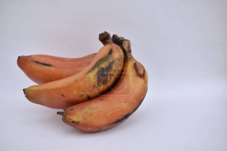 A closeup picture of a Red Kerala Banana rich in Potassium.