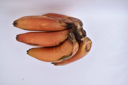 A closeup picture of a Red Kerala Banana rich in Potassium.