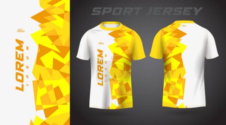 Téléchargez les illustrations : Chemise jaune design maillot sport - en licence libre de droit
