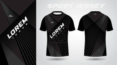 Téléchargez les illustrations : T-shirt noir design maillot sport - en licence libre de droit