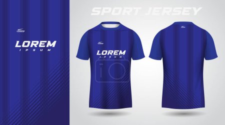 Ilustración de Camisa azul diseño de jersey deportivo - Imagen libre de derechos