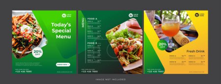 food and drink banner for social media template