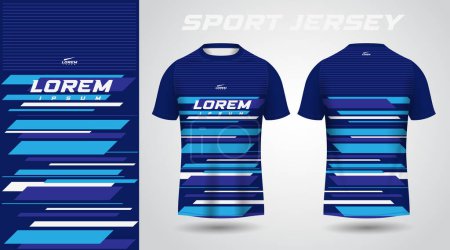 Illustration for Blue shirt sport jersey design - Royalty Free Image