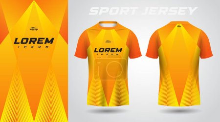 Ilustración de Camisa amarilla diseño de jersey deportivo - Imagen libre de derechos