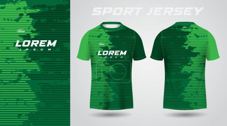 Téléchargez les illustrations : Chemise verte design maillot de sport - en licence libre de droit