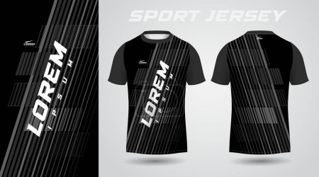 black t-shirt sport jersey design