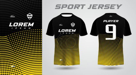 Illustration for Yellow shirt sport jersey design - Royalty Free Image