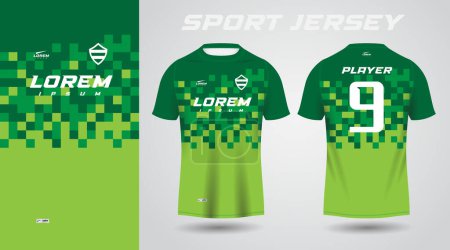 Téléchargez les illustrations : Chemise verte design maillot de sport - en licence libre de droit