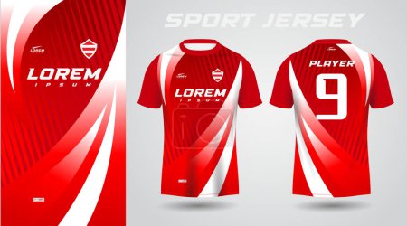 Illustration for Red t-shirt sport jersey design - Royalty Free Image