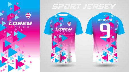 Illustration for Blue pink sport jersey design - Royalty Free Image