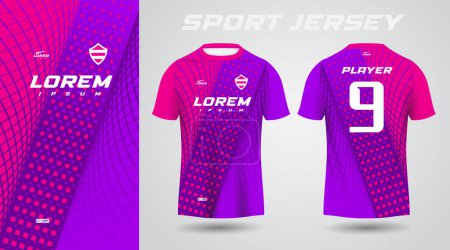 Illustration for Purple pink sport jersey design - Royalty Free Image