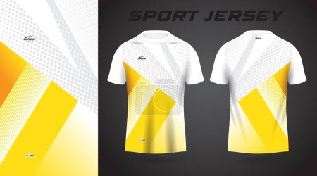 Téléchargez les illustrations : Chemise jaune design maillot sport - en licence libre de droit