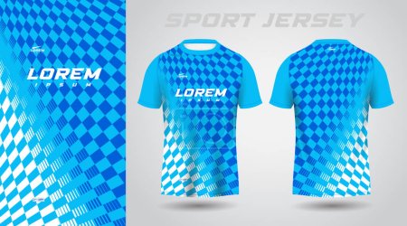 Ilustración de Camiseta azul fútbol deporte camiseta plantilla diseño maqueta - Imagen libre de derechos