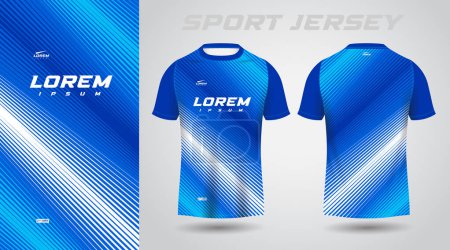 camiseta azul fútbol deporte camiseta plantilla diseño maqueta