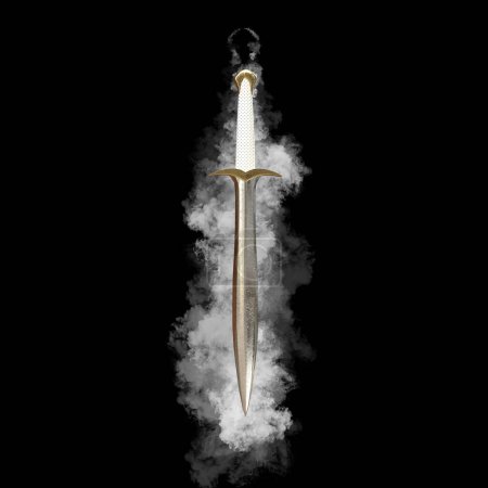 Photo for Medieval Sword with Clouds - Royalty Free Image