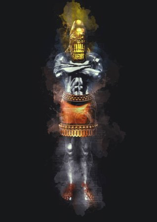 Estatua del Sueño del Rey Nabucodonosor (Profecías de Daniel) Obra de Arte Ilustración