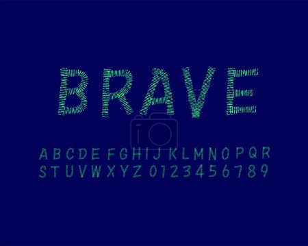 Illustration for Brave font set in vector format - Royalty Free Image