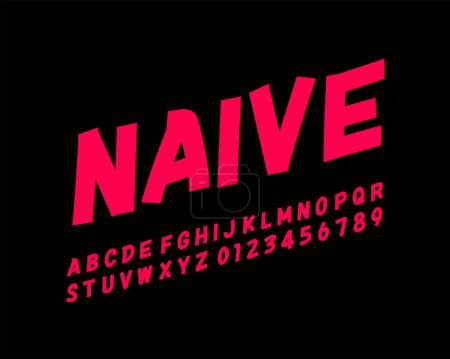Naive font set in vector format