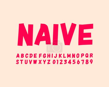 Illustration for Naive font set in vector format - Royalty Free Image