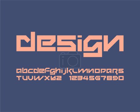 Bold Modern Designer font set in vector format
