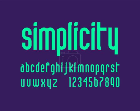 Simple designer font in vector format 
