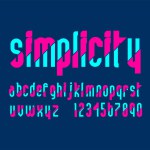 Duo style slash simplicity Designer font set