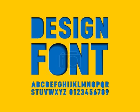 Illustration for Hollow Cutout designer font set in vector format - Royalty Free Image