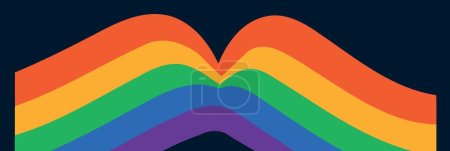 lgbt orgullo día y mes arco iris fondo minimalista vector ilustración